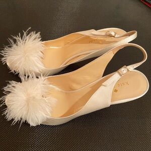 NEW KATE SPADE WEDDING SEMA IVORY/SATIN HEELS SIZE 9 MADE IN ITALY